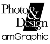広告写真撮影とグラフィックデザイン、アムグラフィックのロゴ